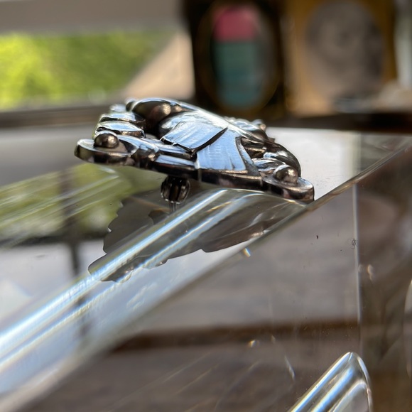 GEORG JENSEN & Wendel Vintage Sterling Dove Brooch, Modernist, Rectangular - Picture 7 of 14